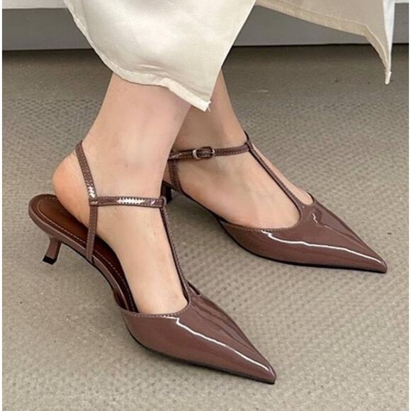 Zara Shoes - ZARA Heels with Front Strap NWT